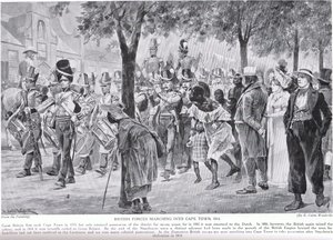 A Fokvárosba bevonuló brit erők, illusztráció a "Hutchinson