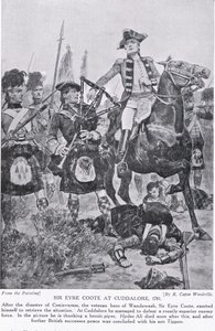 Sir Eyre Coote Cuddalore-ban, illusztráció a "Hutchinson
