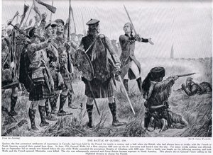 A quebeci csata, 1759, illusztráció a 