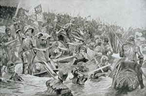 A towtoni csata 1461-ben, Hutchinsons "A brit nemzet története" illusztrációja