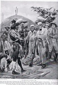 A britek Natalban 1824-ben, illusztráció a 