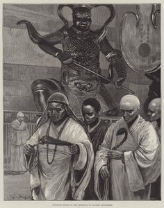 Buddhista szerzetesek a Ku-Shan kolostor bejáratánál alkotó: Richard Caton Woodville junior