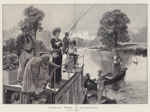 Horgászat házicsónakról alkotó: Richard Caton Woodville junior