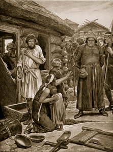 A túladóztatott alattvalók kiűzetnek a házaikból, illusztráció a "Hutchinson