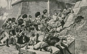 A brit csapatok megrohamozzák Seringapatant, Tippu szultán fővárosát. alkotó: Richard Caton Woodville junior