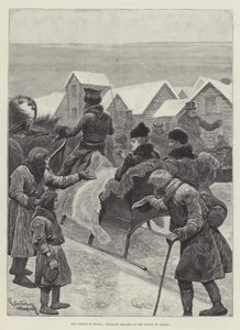 Éhínség Oroszországban, parasztok koldulás Kazany városaiban alkotó: Richard Caton Woodville junior