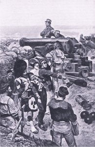 A Szevasztopol elleni támadás, 1855, illusztráció a brit szárazföldi és tengeri csatákból, 1915 alkotó: Richard Caton Woodville junior