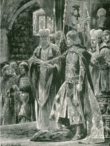 II. Vilmos beiktatása a gyűrűvel, 1087. szeptember 26., vasárnap alkotó: Richard Caton Woodville junior