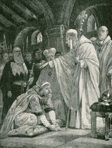 Harold, Godwin fiának leborulása alkotó: Richard Caton Woodville junior