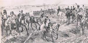 Waterloo, 1815. június 18.: A régi gárda, illusztráció a brit szárazföldi és tengeri csatákból, 1915