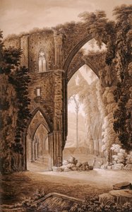 Tintern Abbey, William Coxe „Történelmi körútja Monmouthshire-n keresztül”, T. Cadell nyomta, 1801 (wc toll, tinta és grafit a papíron) alkotó: Richard Colt Hoare