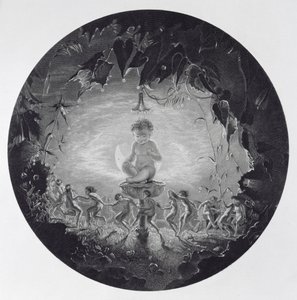 Puck and the Fairies, vésette William Home Lizars (1788-1859) alkotó: Richard Dadd