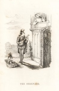 A Halál csontváza és egy lelkész. ,1827 (metszet)