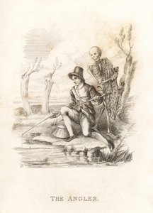A Halál és a horgász csontváza. ,1827 (metszet)