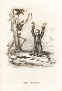 A Halál és a fösvény csontváza. ,1827 (metszet)