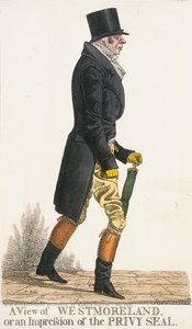 "Westmoreland kilátása, avagy a titkos pecsét benyomása", 1821 alkotó: Richard Dighton