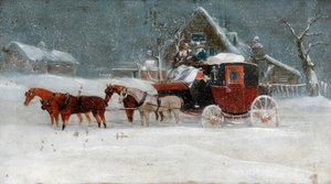 Edző a téli viharban II alkotó: Richard Dodd Widdas