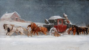 Edző a hóviharban alkotó: Richard Dodd Widdas