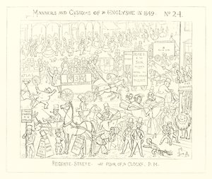 1849, Regent Street, délután négy órakor alkotó: Richard Doyle