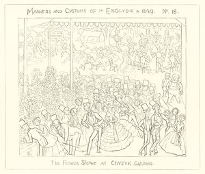 1849, Virágbemutató a Chiswick Gardensben alkotó: Richard Doyle