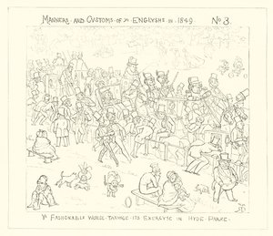1849, A divatos világ a Hyde Parkban gyakorolja