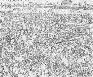 Englyshe szokásai és szokásai 1849-ben: Epsom Downe képe a Derbye Daye-n, 1849