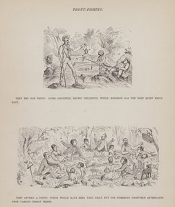 Oldal a Brown, Jones és Robinson urak amerikai körútjából (metszet) alkotó: Richard Doyle