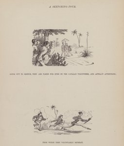 Oldal a Brown, Jones és Robinson urak amerikai körútjából (metszet) alkotó: Richard Doyle