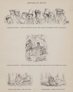 Oldal a Brown, Jones és Robinson urak amerikai körútjából (metszet) alkotó: Richard Doyle