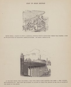 Oldal a Brown, Jones és Robinson urak amerikai körútjából (metszet) alkotó: Richard Doyle