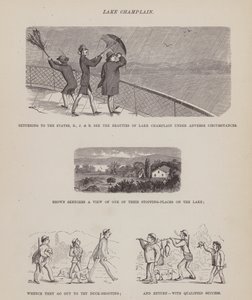 Oldal a Brown, Jones és Robinson urak amerikai körútjából (metszet) alkotó: Richard Doyle