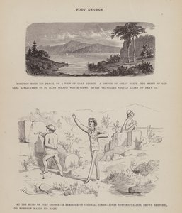 Oldal a Brown, Jones és Robinson urak amerikai körútjából (metszet) alkotó: Richard Doyle