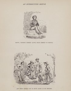 Oldal a Brown, Jones és Robinson urak amerikai körútjából (metszet) alkotó: Richard Doyle