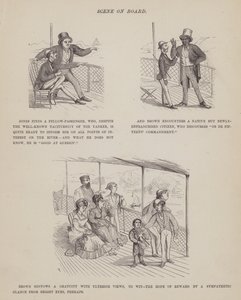 Oldal a Brown, Jones és Robinson urak amerikai körútjából (metszet) alkotó: Richard Doyle