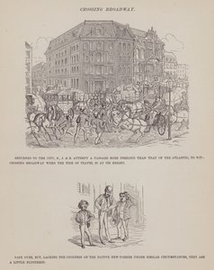 Oldal a Brown, Jones és Robinson urak amerikai körútjából (metszet) alkotó: Richard Doyle