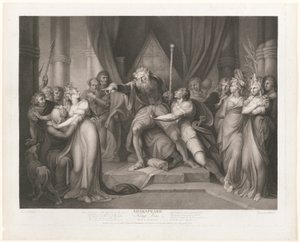 Lear Kiűzi lányát, Cordeliát alkotó: Richard Earlom