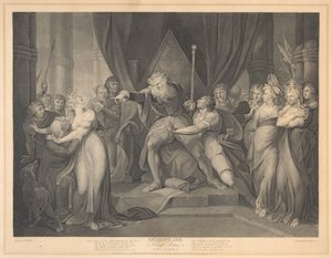 Shakespeare, Lear király, I. felvonás, I. jelenet alkotó: Richard Earlom