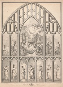 A kápolna nyugati ablaka, New College Oxford: alkotó: Richard Earlom