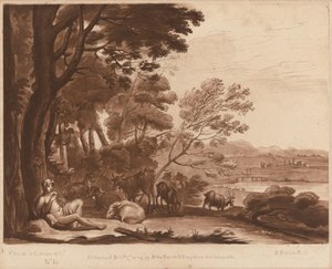 Táj sz. 15 a "The Book of Truth"-ból alkotó: Richard Earlom after Claude Lorrain