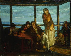 A Porch, Provincetown, 1930-35 körül (olaj, masonite) alkotó: Richard Emil Miller