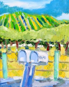 Mailboxes and Vineyard, Napa, 2019 alkotó: Richard Fox