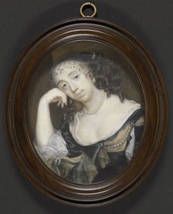 Elizabeth Dormer, Carnarvon grófnője (megh. 1677) (született Capel), 1665 körül (testszín a kártyára fektetett pergamen)