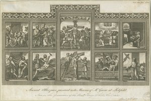 Lichfield – Ősi oltárkép: metszet, nd [c 1785] (nyomtatás)