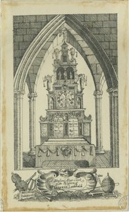 Lichfield – Zenés oltáróra: nyomkövetés tintával, és [?18. század] (rajz)