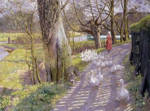 Az ösvény a malomtó mellett, 1900 alkotó: Richard Henry Brock