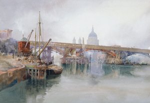 „Southwark Bridge in Course of Demolition”, 1915
