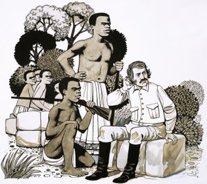 David Livingstone, a felfedező, aki felfedezte a Viktória-vízesést.