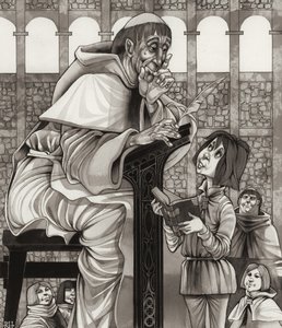 Szerzetes iskola (gouache, papír) alkotó: Richard Hook