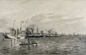 A haditengerészeti szemle Kielben 1890. szeptember 3-án alkotó: Richard Huenten