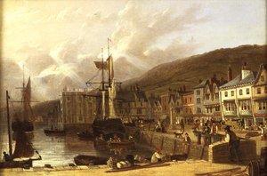 Kilátás Dartmouthra, Devon (olaj, vászon) alkotó: Richard Hume Lancaster